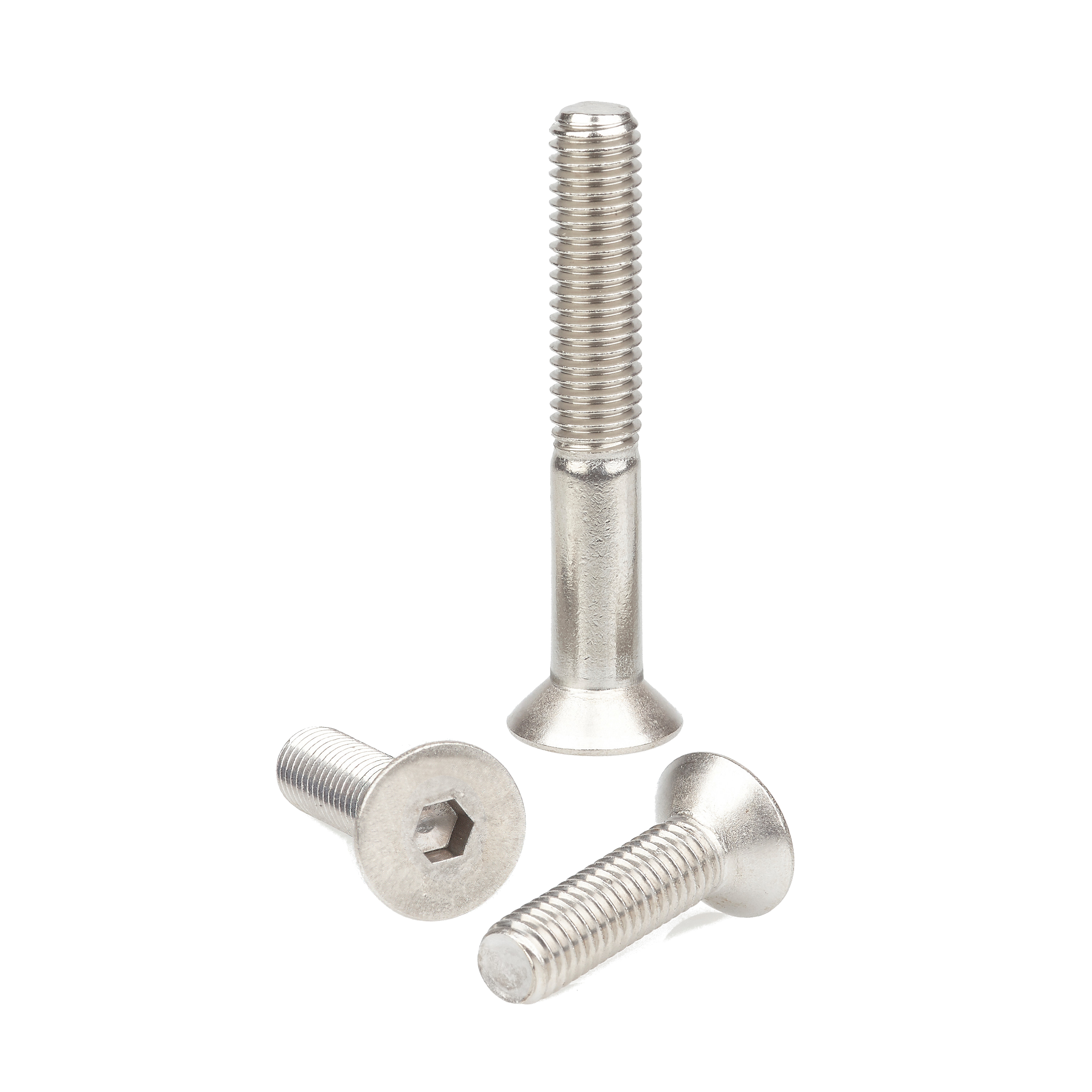 Hexagon socket countersunk head screw, full or partial thread,  DIN 7991, material A2 or A4