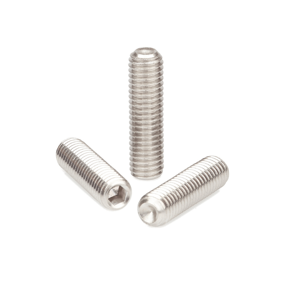 Hexagon socket set screw with cup point DIN 916, material A2 or A4