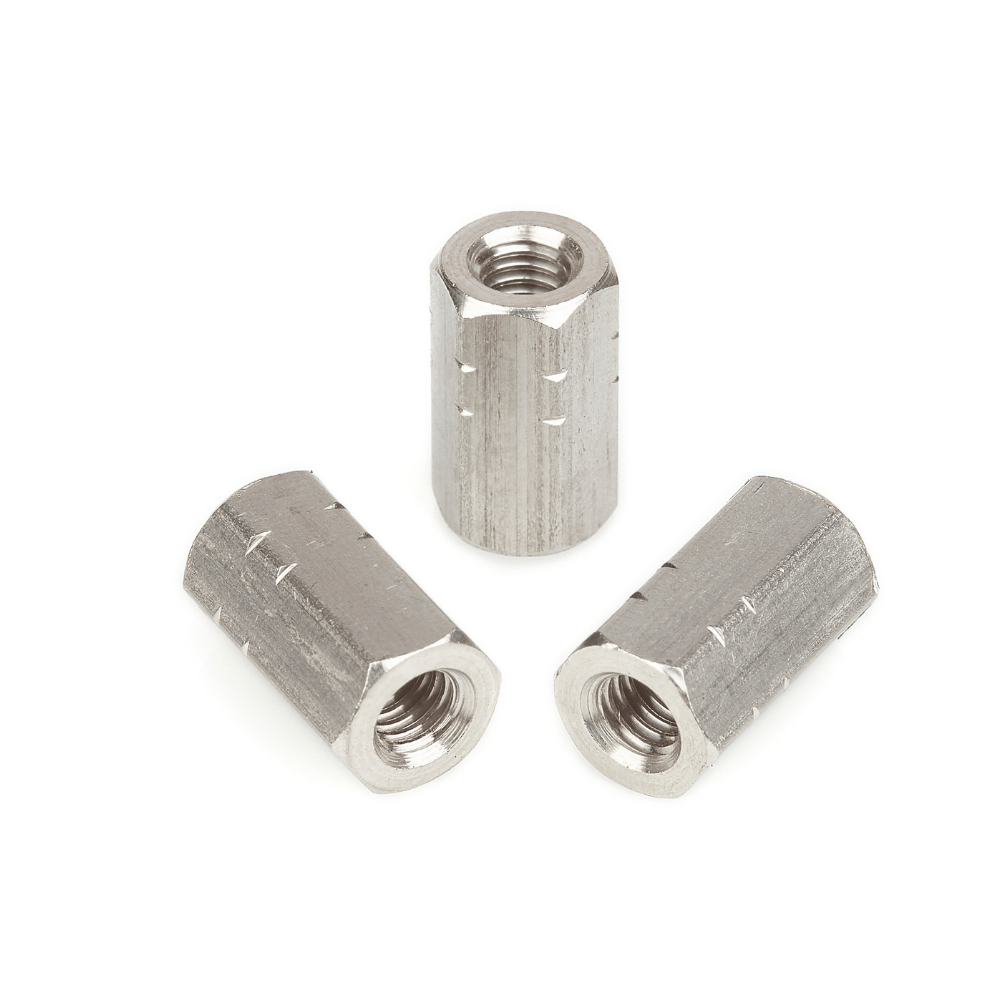 Hexagonal nut, height 3D DIN 6334, material A2 or A4