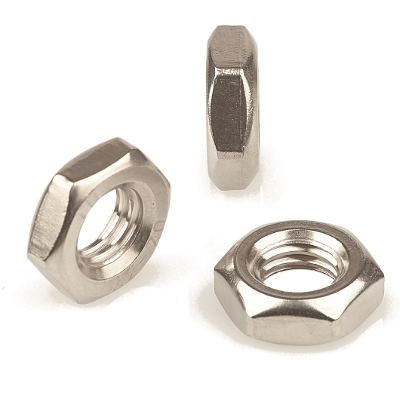 Hexagon thin nut DIN 936, material A2 or A4