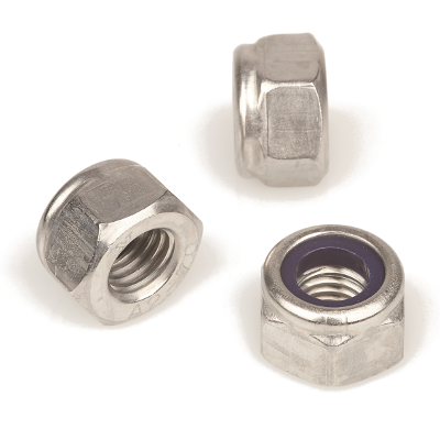Hexagon nut, prevailing torque with insert DIN 982, material A2 or A4