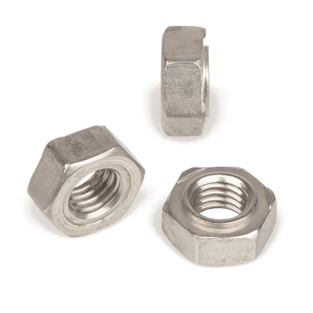 Hexagonal weld nut DIN 929, material A2 or A4