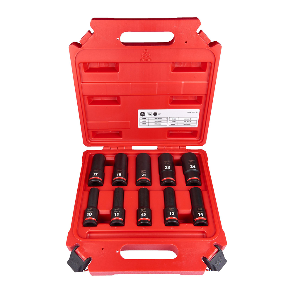 Hex socket ShW 1/2 deep set-10pc